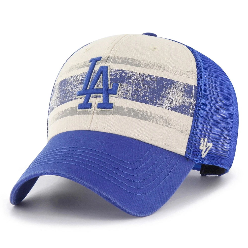 Men's '47 Cream/Royal Los Angeles Dodgers Breakout MVP Trucker Adjustable Hat