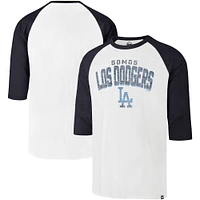 Men's '47 Cream Los Angeles Dodgers City Connect Crescent Franklin Raglan 3/4-Sleeve T-Shirt