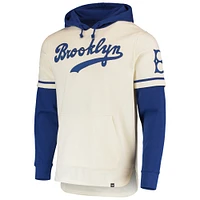 Chandail à capuchon coupe-court Trifecta des Los Angeles Dodgers '47 crème pour homme