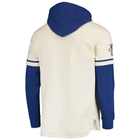 Chandail à capuchon coupe-court Trifecta des Los Angeles Dodgers '47 crème pour homme