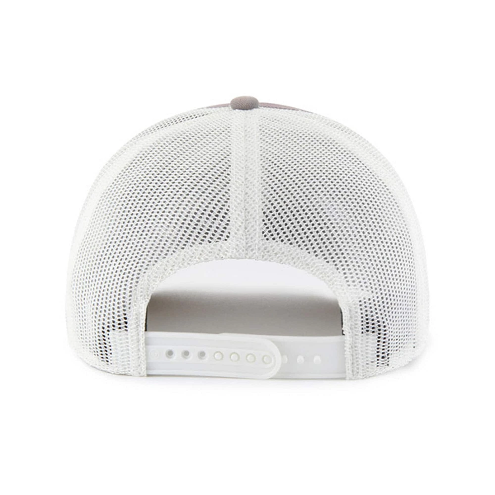Men's '47 Gray/White Los Angeles Dodgers Tide Sweep Rope Trucker Adjustable Hat