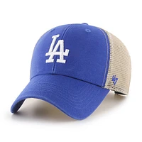 Men's '47 Royal/Natural Los Angeles Dodgers Flagship Washed MVP Trucker Snapback Hat