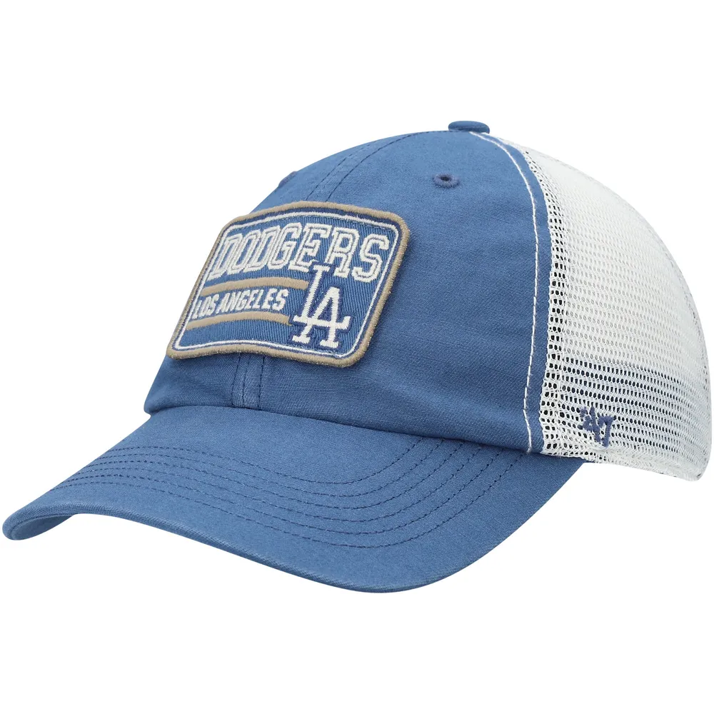 Los Angeles Dodgers 47 Brand White Khaki Clean Up Adjustable Hat