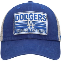 Men's '47 Royal/Tan Los Angeles Dodgers Four Stroke Clean Up Trucker Snapback Hat