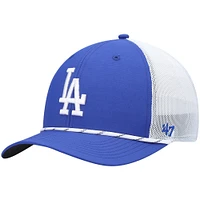 Men's '47 Royal/White Los Angeles Dodgers Burden Trucker Snapback Hat