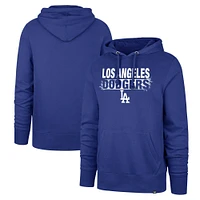 Men's '47 Royal Los Angeles Dodgers Base Slide Headline Pullover Hoodie