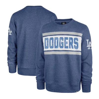 New Era Men's New Era Heather Gray Los Angeles Dodgers Throwback Classic Pullover  Sweatshirt