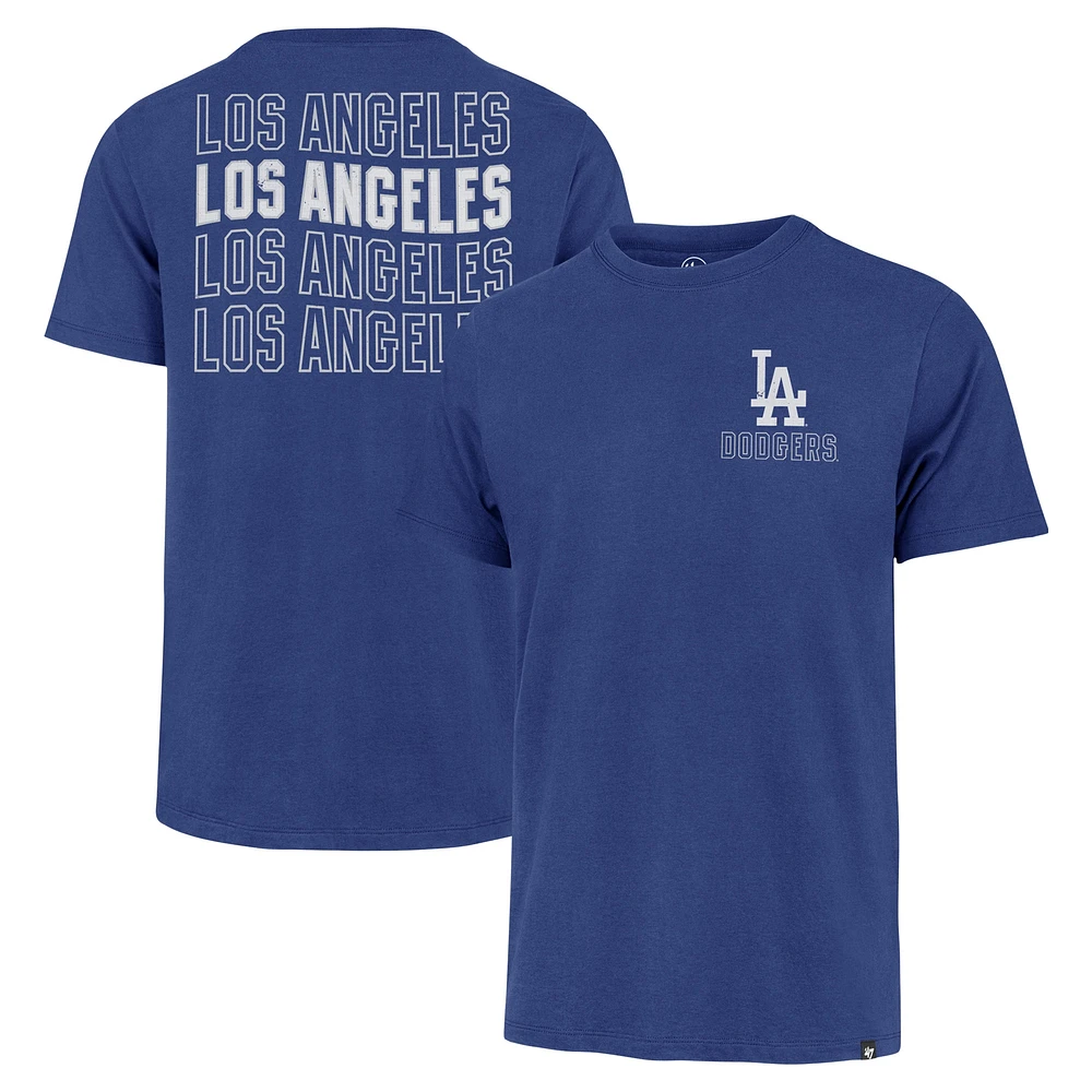 Men's '47 Royal Los Angeles Dodgers Hang Back Franklin T-Shirt