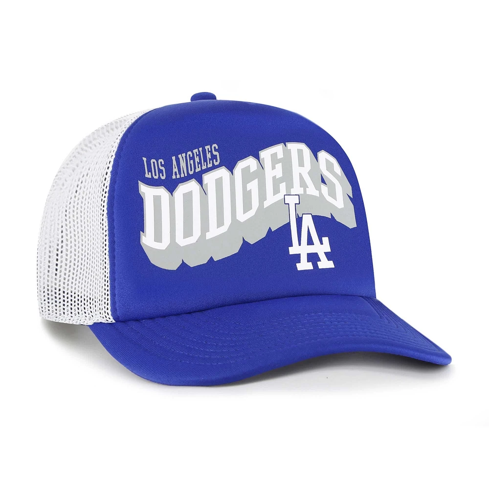 Men's '47 Royal Los Angeles Dodgers Meander Foam Trucker Snapback Hat