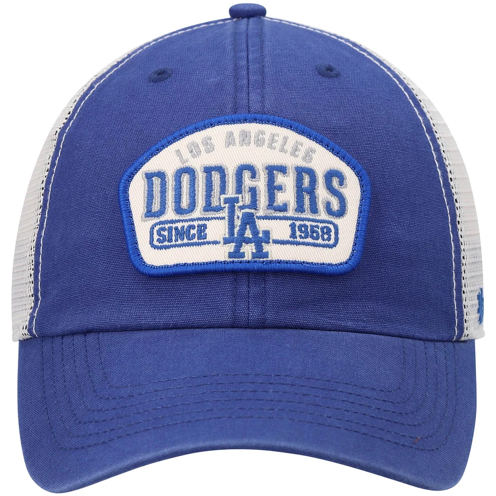 Men's '47 Royal Los Angeles Dodgers Penwald Clean Up Trucker Snapback Hat