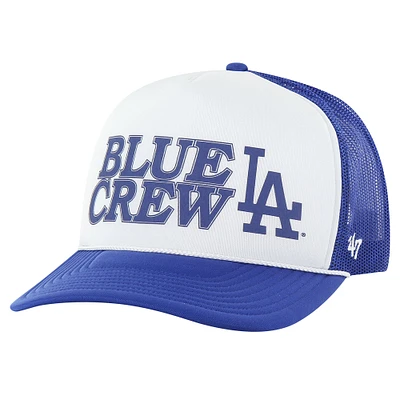 Casquette réglable de camionneur en mousse '47 Royal Los Angeles Dodgers Retro Region pour hommes