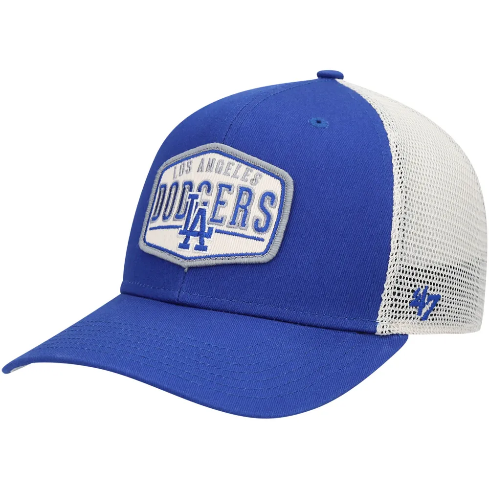Men's Los Angeles Dodgers Fanatics Branded Royal Patch Trucker Adjustable  Hat