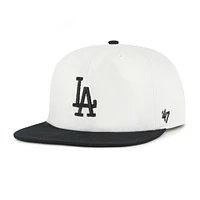 Casquette snapback blanche/noire pour homme des Dodgers de Los Angeles, modèle « 47 », modèle Foundation Captain