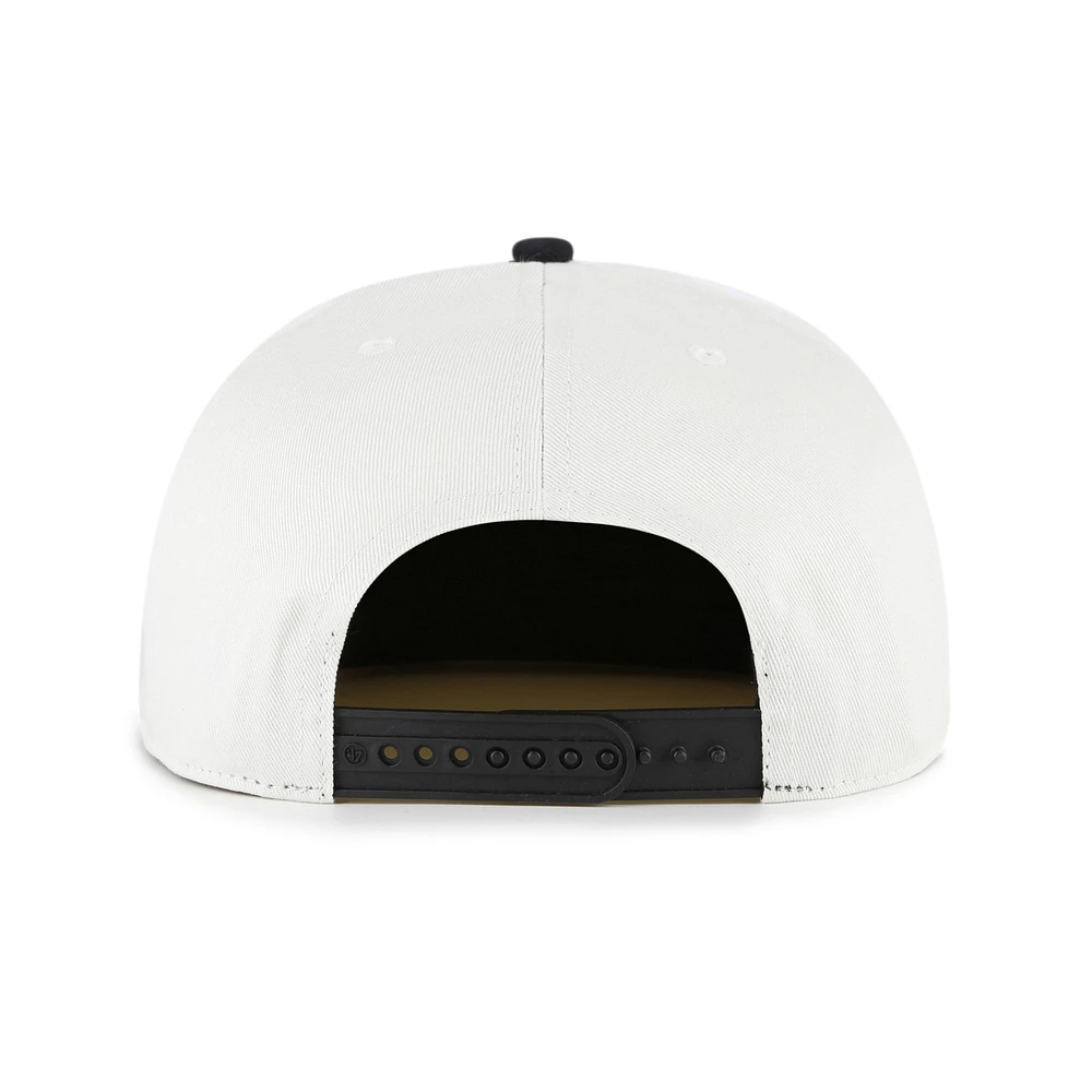 Casquette snapback blanche/noire pour homme des Dodgers de Los Angeles, modèle « 47 », modèle Foundation Captain