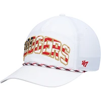 Casquette Snapback Flutter Hitch '47 pour homme avec drapeau des Dodgers de Los Angeles, blanc