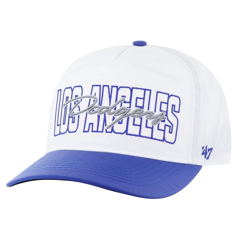 Men's '47 White Los Angeles Dodgers Lineman Hitch Adjustable Hat