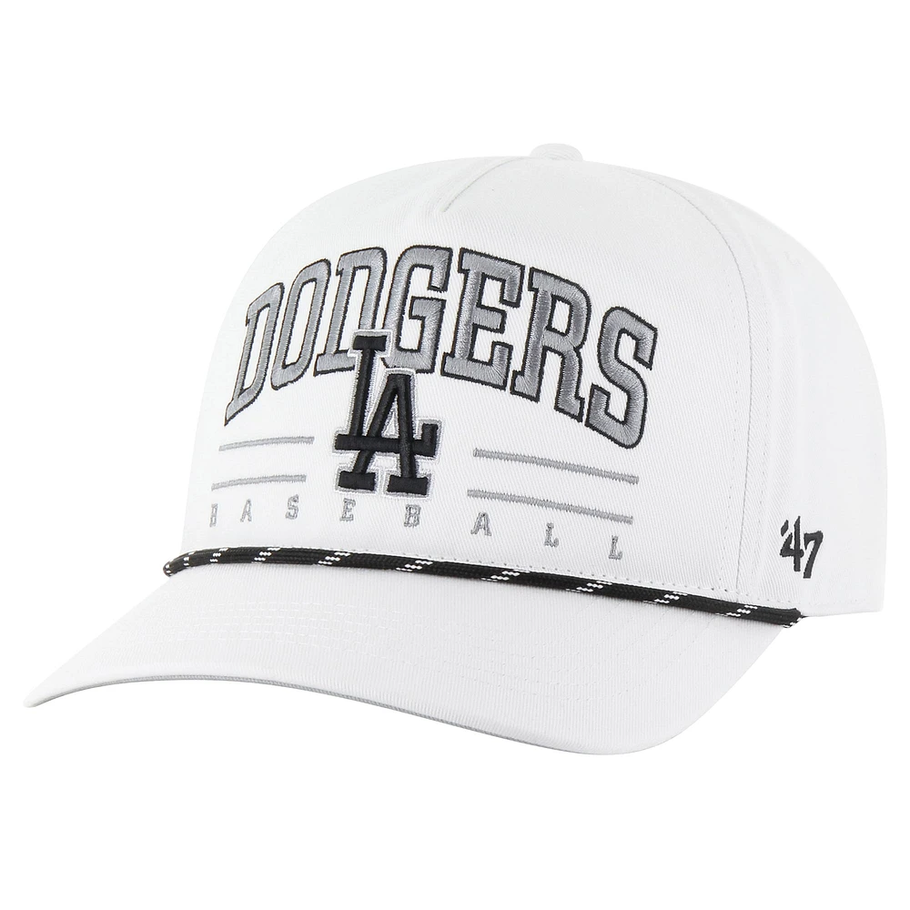 Casquette ajustable Roscoe Speckle Hitch blanche Los Angeles Dodgers '47 pour homme