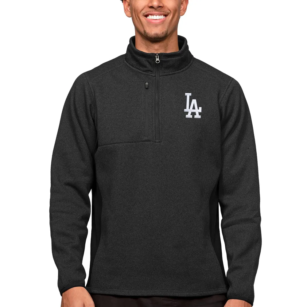 Antigua Women's Los Angeles Dodgers Gray Victory Hooded Pullover