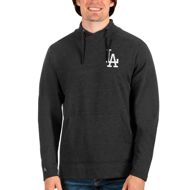 Los Angeles Dodgers Antigua Women's Action Pullover Hoodie - Heather Gray