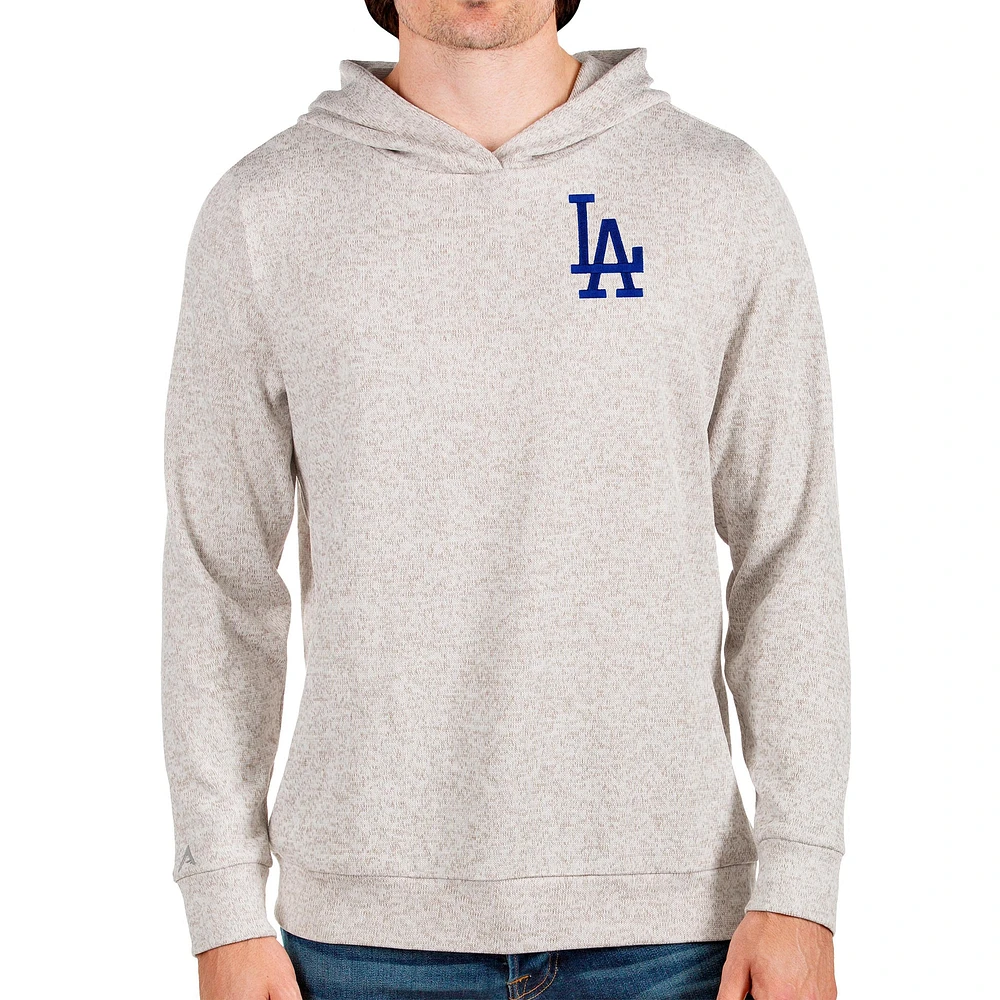 Sweat à capuche Absolute pour homme Antigua Oatmeal Los Angeles Dodgers