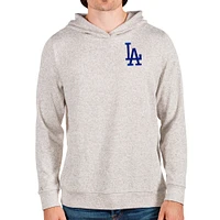 Sweat à capuche Absolute pour homme Antigua Oatmeal Los Angeles Dodgers
