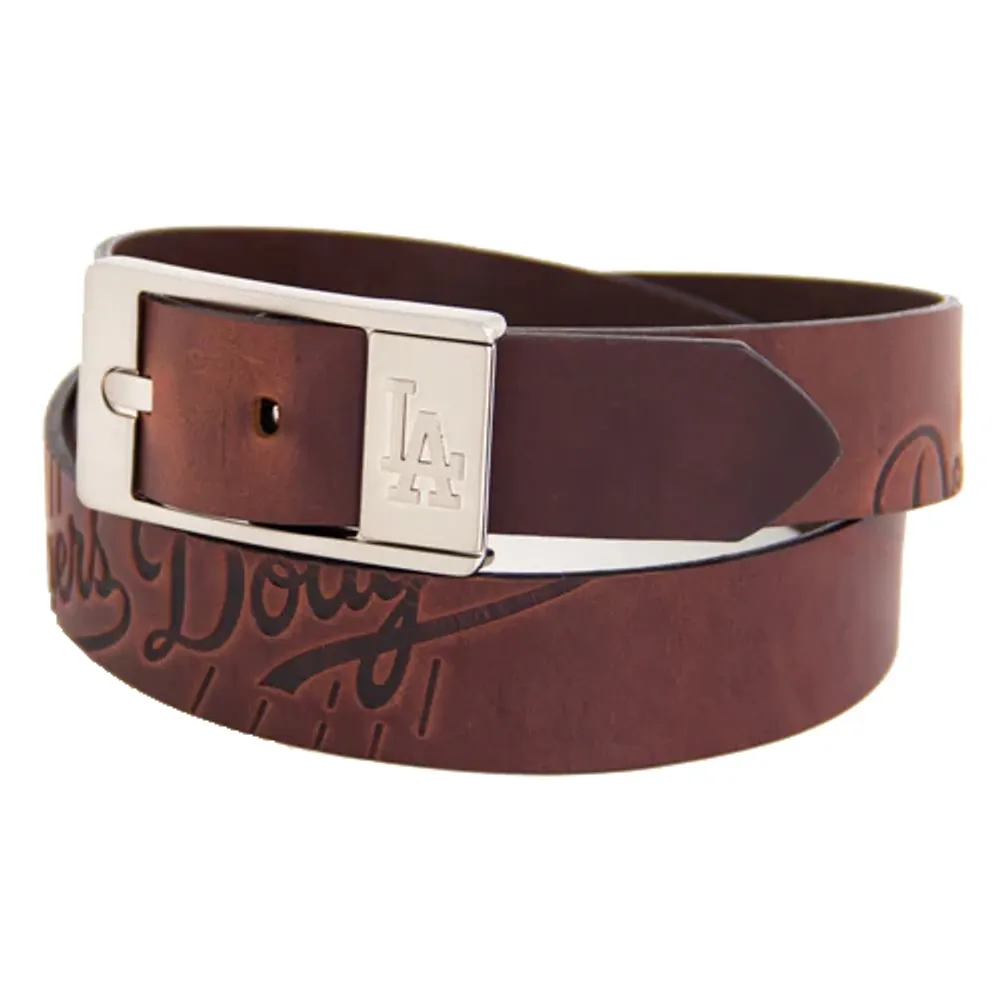 Ceinture homme marron Los Angeles Dodgers Brandish en cuir