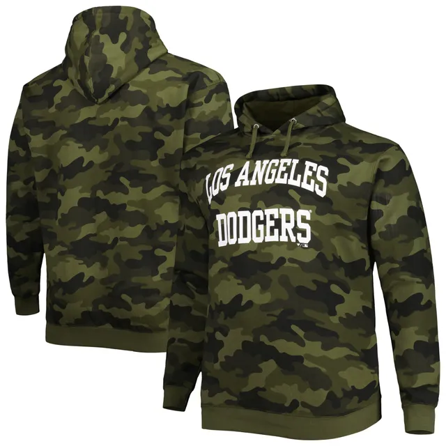 Youth Los Angeles Dodgers Stitches Royal Allover Print Pullover Hoodie