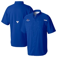 Chemise boutonnée à manches courtes pour homme Columbia Royal Los Angeles Dodgers Champions de la Série mondiale 2024 Tamiami