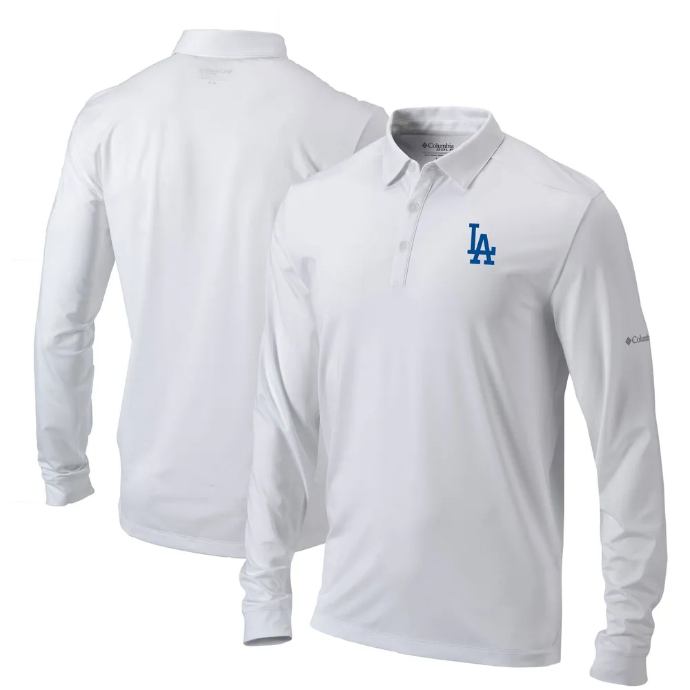 Lids Los Angeles Dodgers Columbia Pin High Omni-Wick Long Sleeve Polo -  White