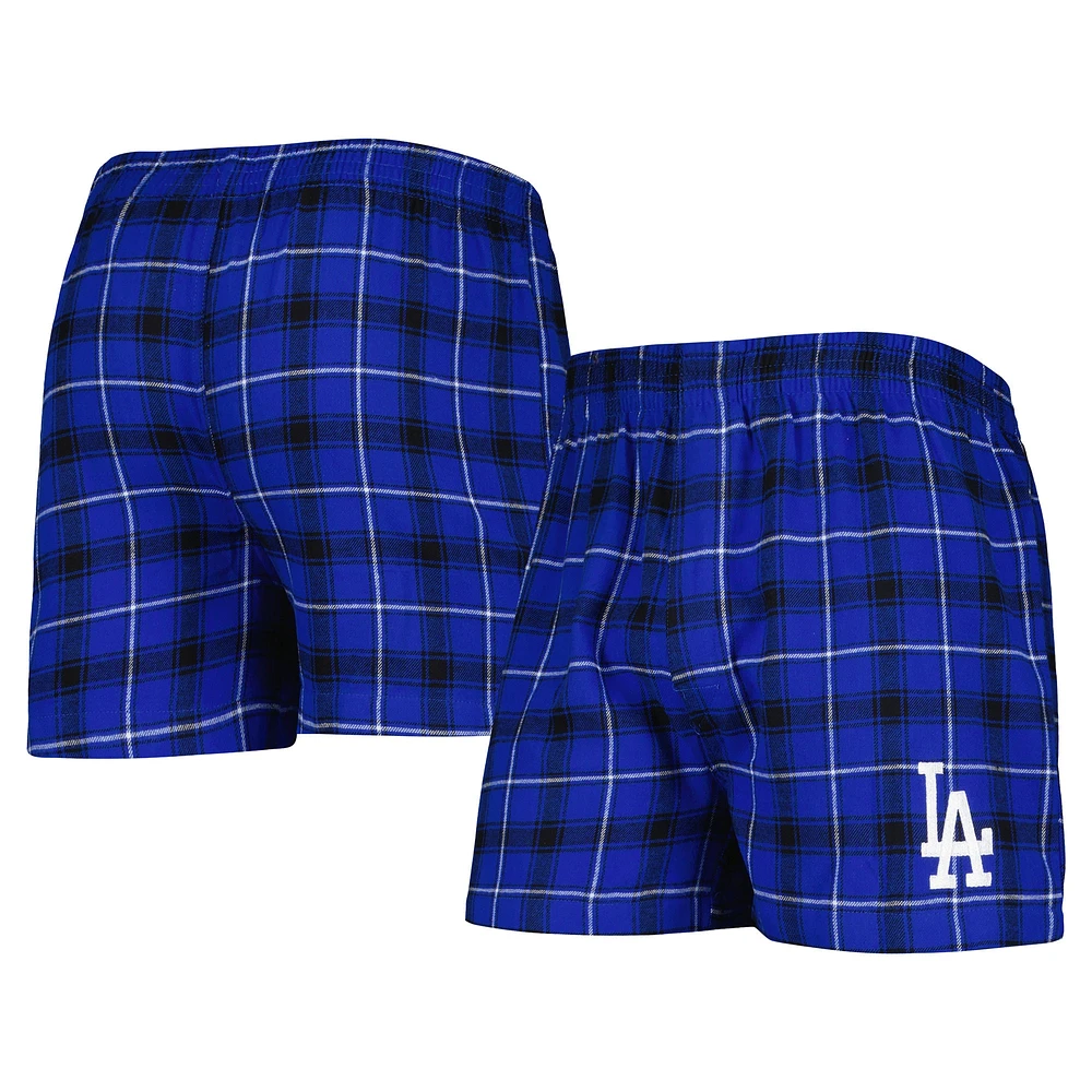 Boxer en flanelle pour homme Concepts Sport Royal/Black Los Angeles Dodgers Ledger