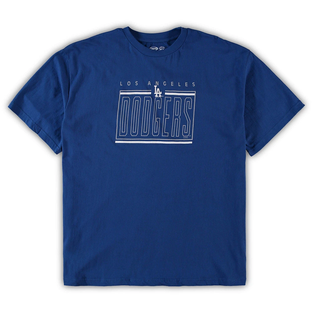 Men's Concepts Sport Royal/Charcoal Los Angeles Dodgers Big & Tall T-Shirt Shorts Sleep Set