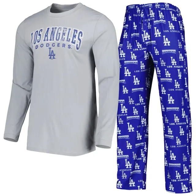 Men's Concepts Sport Royal/Black Los Angeles Dodgers Badge T-Shirt & Pants Sleep Set Size: Large