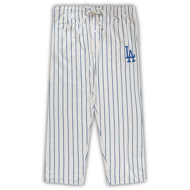 Pyjama Big & Tall Pinstripe Concepts Sport Blanc/Royal Los Angeles Dodgers pour homme