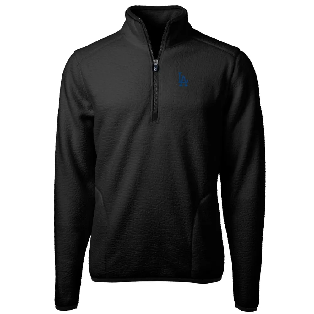 Nike Men's Gray Los Angeles Dodgers Team Logo Element Performance Half-Zip Pullover Jacket