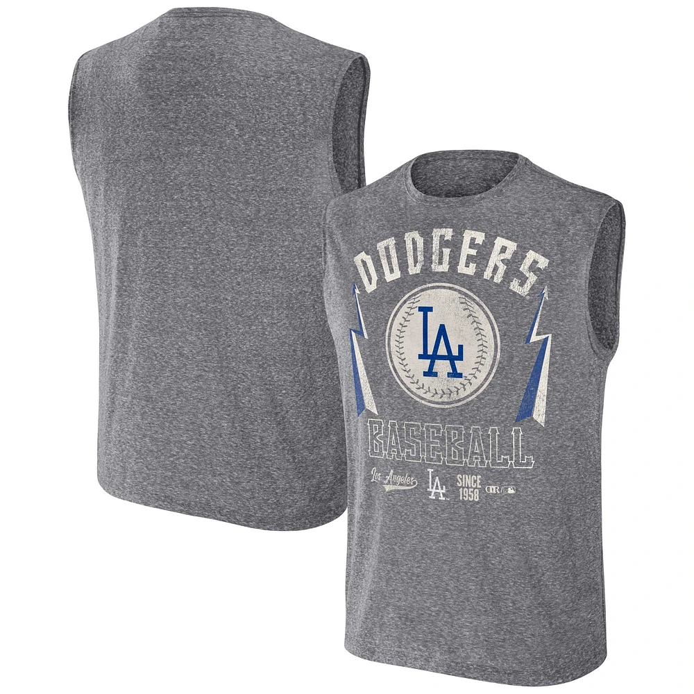 Collection Darius Rucker pour hommes par Fanatics Charcoal Débardeur musclé coupe décontractée Los Angeles Dodgers