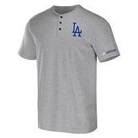 Collection Darius Rucker pour homme par Fanatics T-shirt gris chiné Los Angeles Dodgers Henley