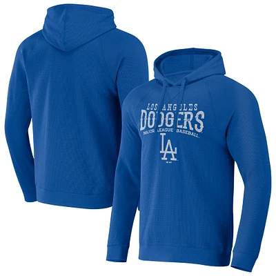 Men's Darius Rucker Collection by Fanatics  Royal Los Angeles Dodgers Waffle-Knit Raglan Pullover Hoodie