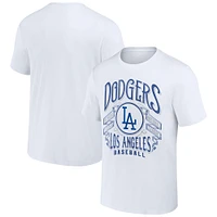 Collection Darius Rucker pour homme par Fanatics White Los Angeles Dodgers T-shirt en détresse Rock