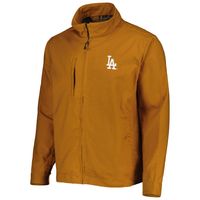 Men's Dunbrooke Tan Los Angeles Dodgers Journey Tri-Blend Full-Zip Jacket