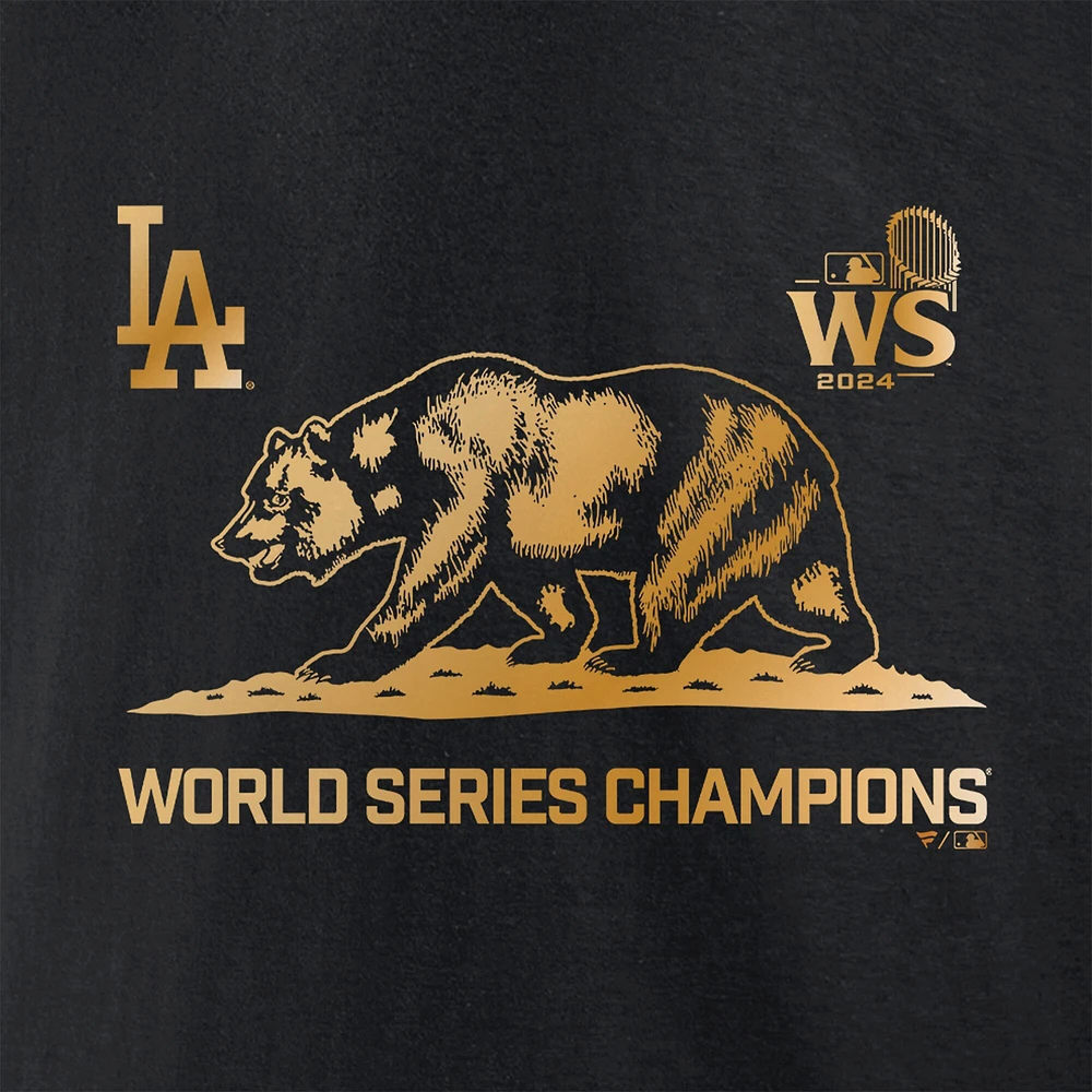 T-shirt Fanatics pour homme, champion de la série mondiale 2024 des Los Angeles Dodgers, Cali Bear, noir et exclusif