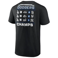 Men's Fanatics Black Los Angeles Dodgers 2024 World Series Champions  Schedule T-Shirt