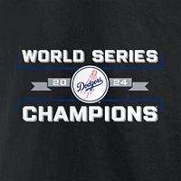 T-shirt Fanatics pour hommes noir avec calendrier des champions de la série mondiale 2024 Los Angeles Dodgers