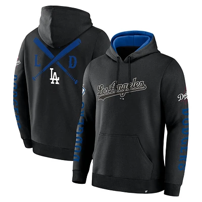 Men's Fanatics Black Los Angeles Dodgers Big City Legacy Fleece Pullover Hoodie