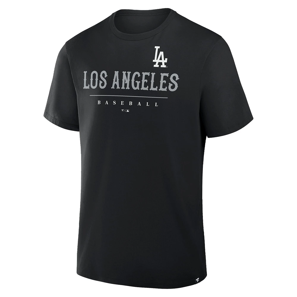 Men's Fanatics Black Los Angeles Dodgers Color Pop Legacy Clubhouse T-Shirt