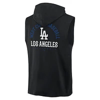 Men's Fanatics Black Los Angeles Dodgers Fire Speed Sleeveless Pullover Hoodie