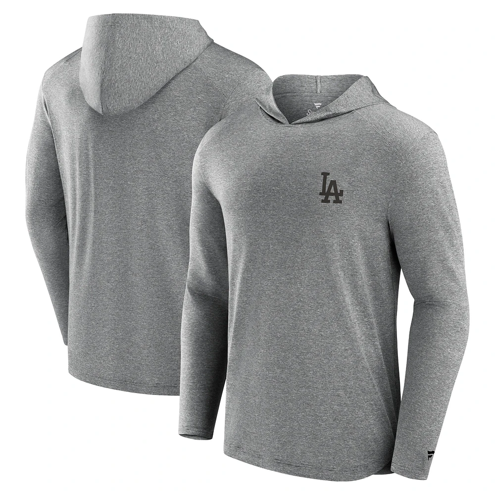 Men's Fanatics Black Los Angeles Dodgers Front Office Tech Lightweight Hoodie T-Shirt