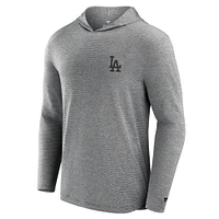 Men's Fanatics Black Los Angeles Dodgers Front Office Tech Lightweight Hoodie T-Shirt