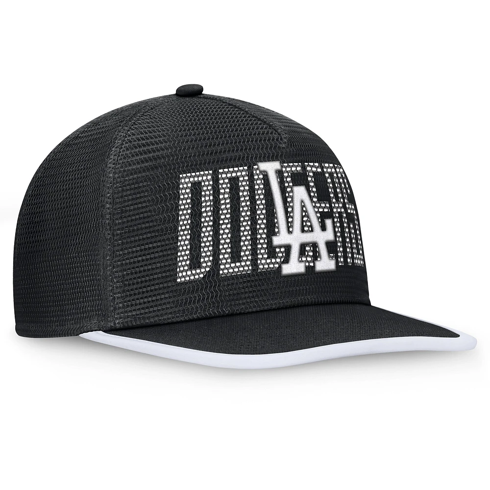Casquette Snapback Let's Glow Line Drive des Los Angeles Dodgers Fanatics pour hommes noire