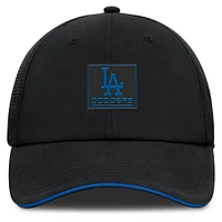 Casquette ajustable noire Los Angeles Dodgers Level Up Driver Fanatics pour homme