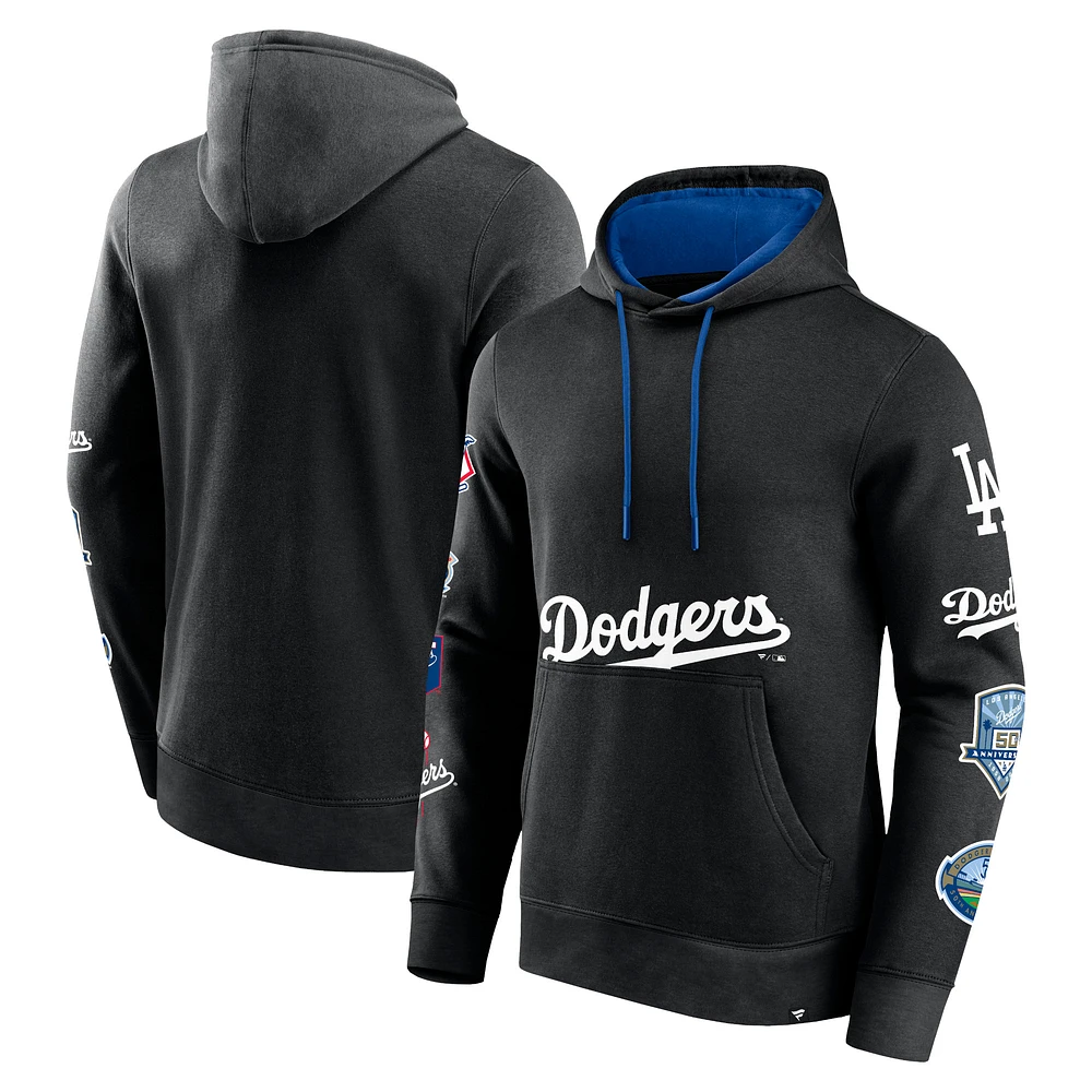 Men's Fanatics Black Los Angeles Dodgers Wild Winner Pullover Hoodie